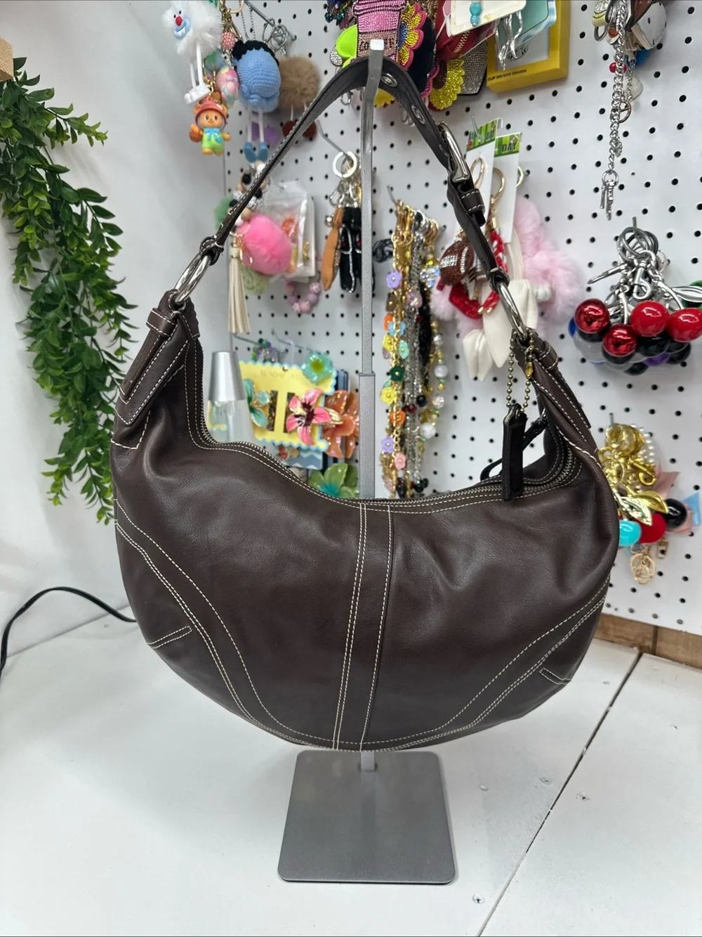 Coach Soho Vintage Hobo Bag Chocolate Brown Leather